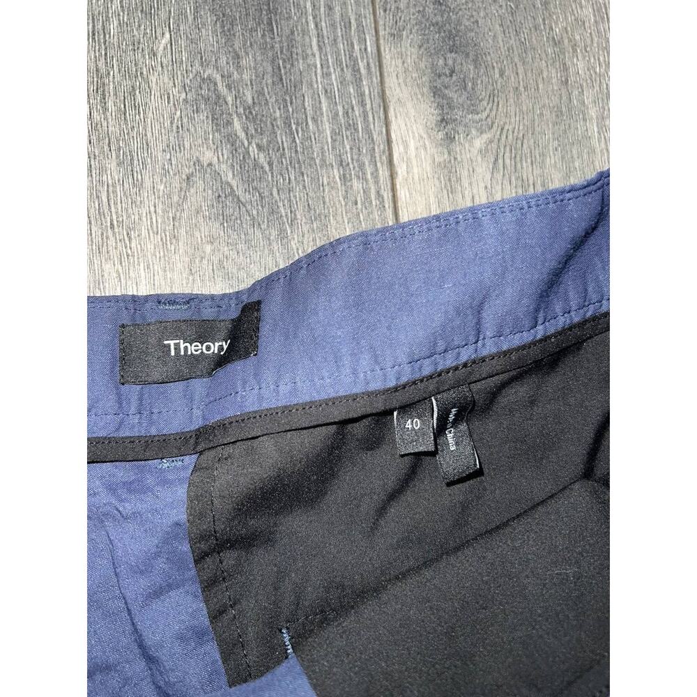 Theory Navy Blue Mid-Thigh Bermuda Shorts Men Sz 40 A004060 - Picture 6 of 9